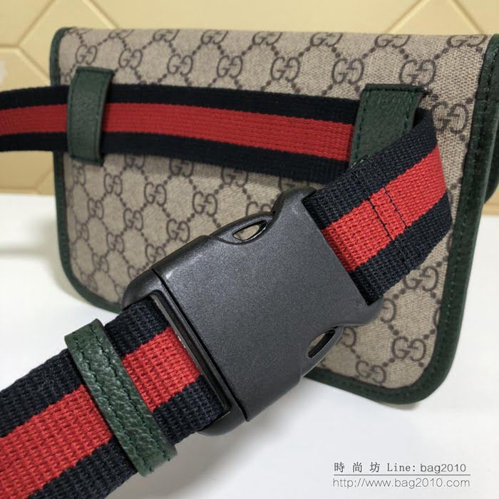 GUCCI古馳 新款 493930 Gucci腰包 古馳單肩包 Gucci斜挎包 古馳虎頭標胸包 pvc/綠色  ydgq3428